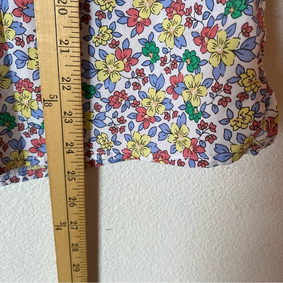 H7 Basic editions shirt Womens L large Floral Sleeveless Button-Up Top - Picture 4 of 7